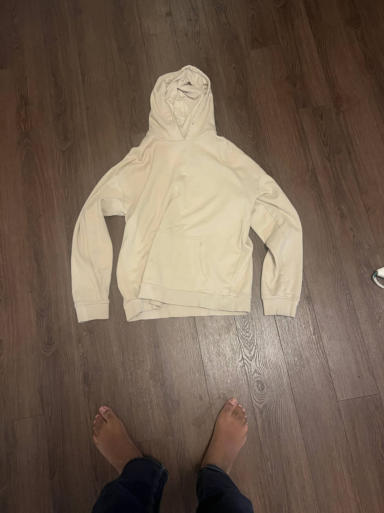 Beige Pullover Hoodie
