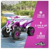 Yamaha Raptor 12V Ride-On ATV Purple/White - Image 7