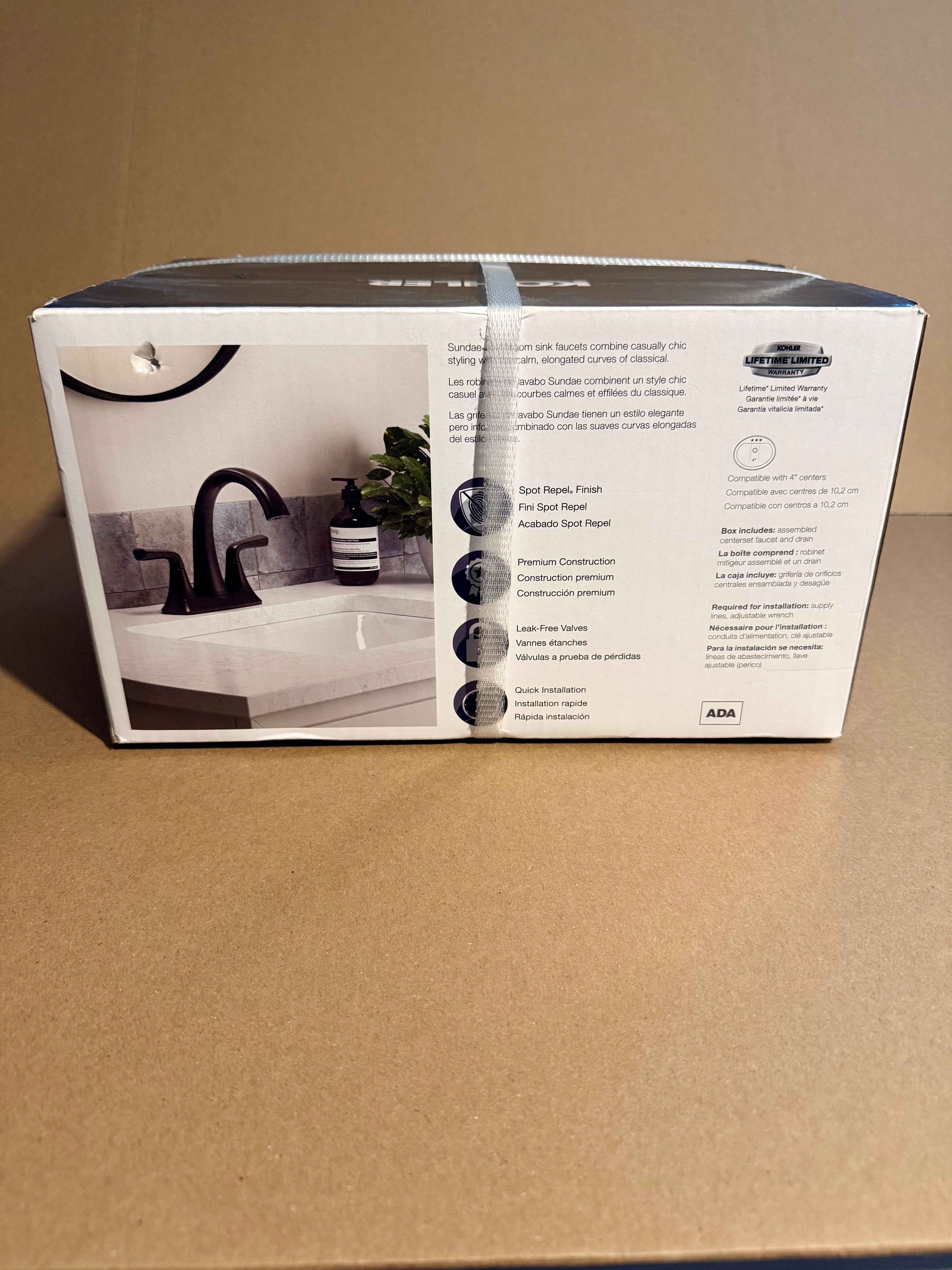 Kohler Sundae 4" Centerset Bathroom Faucet - Image 2