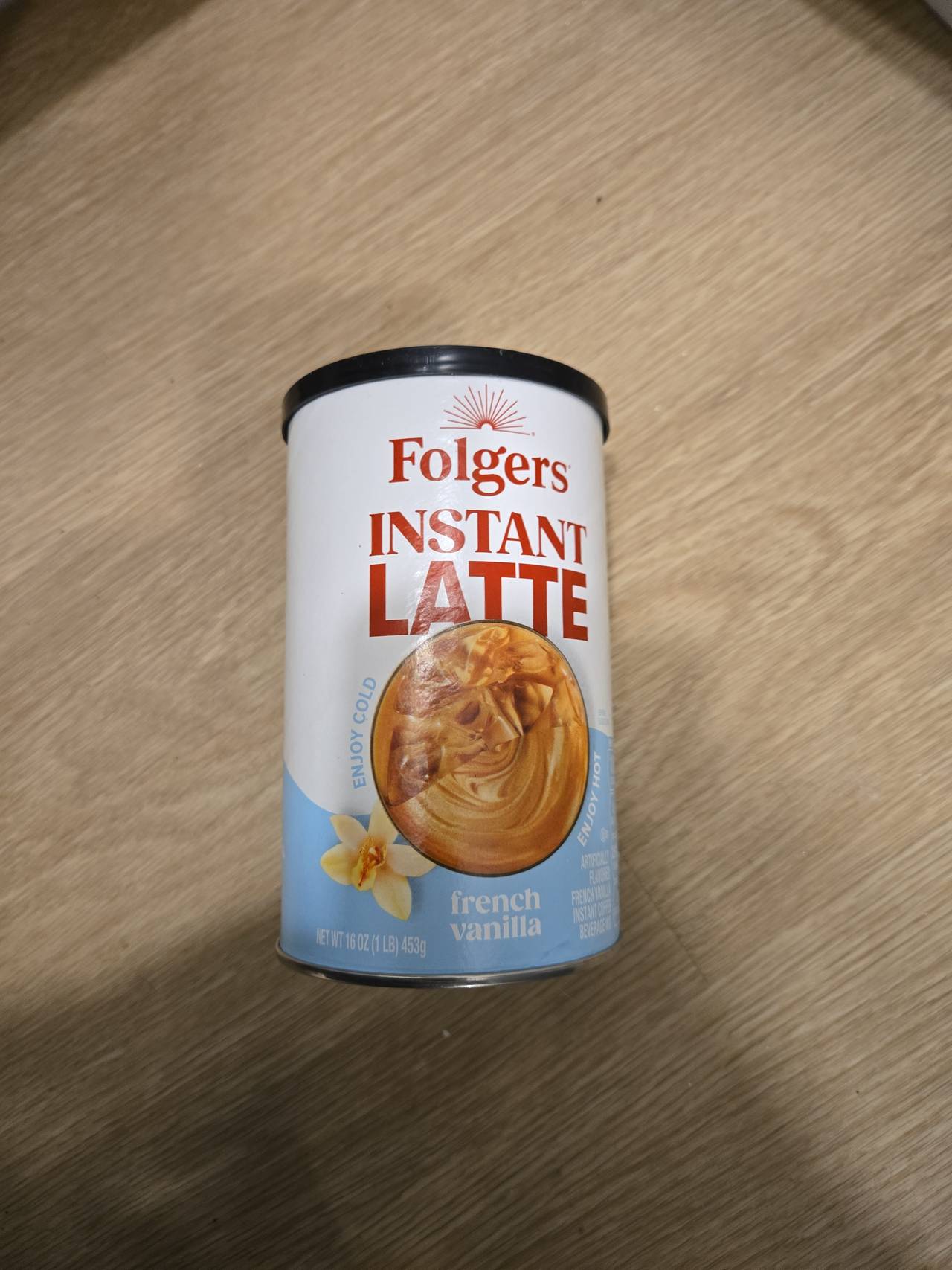 Folgers Instant Latte French Vanilla 16oz