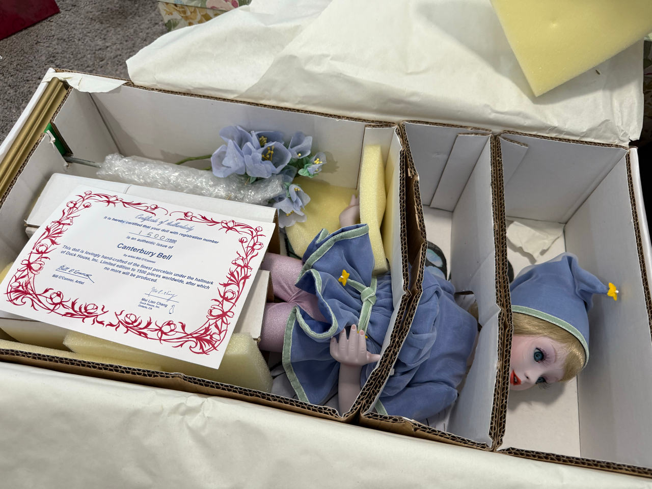 L.E. Smith Canterbury Bell Porcelain Doll