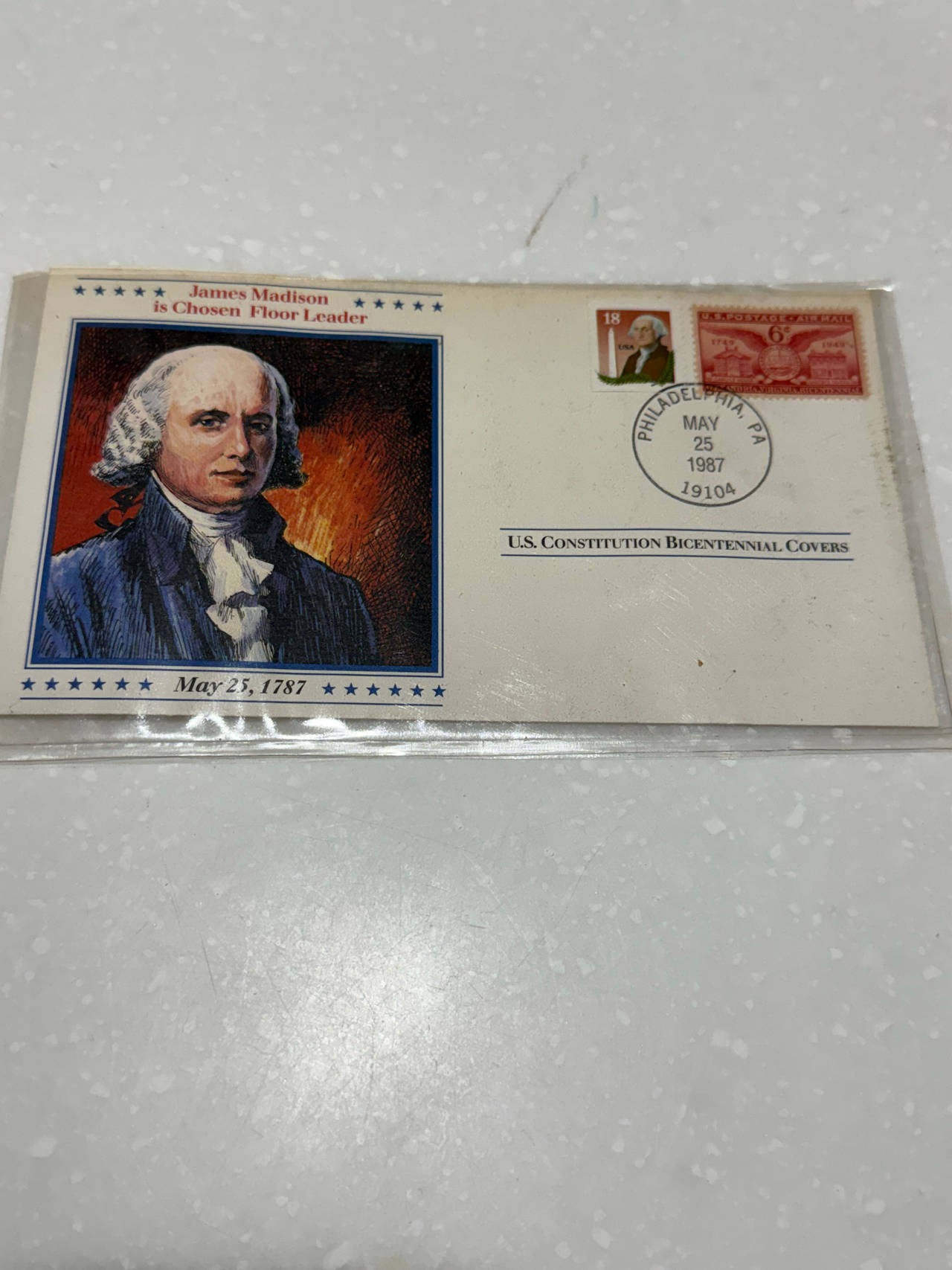 1987 U.S. Constitution Bicentennial Cover James Madison