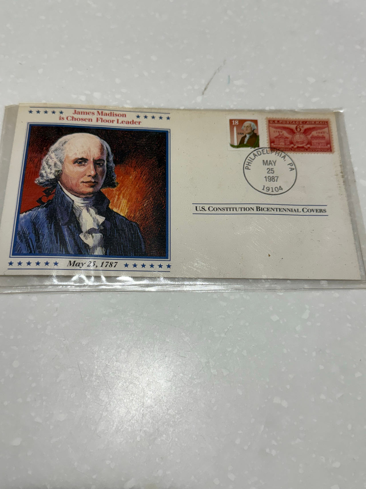 1987 U.S. Constitution Bicentennial Cover James Madison