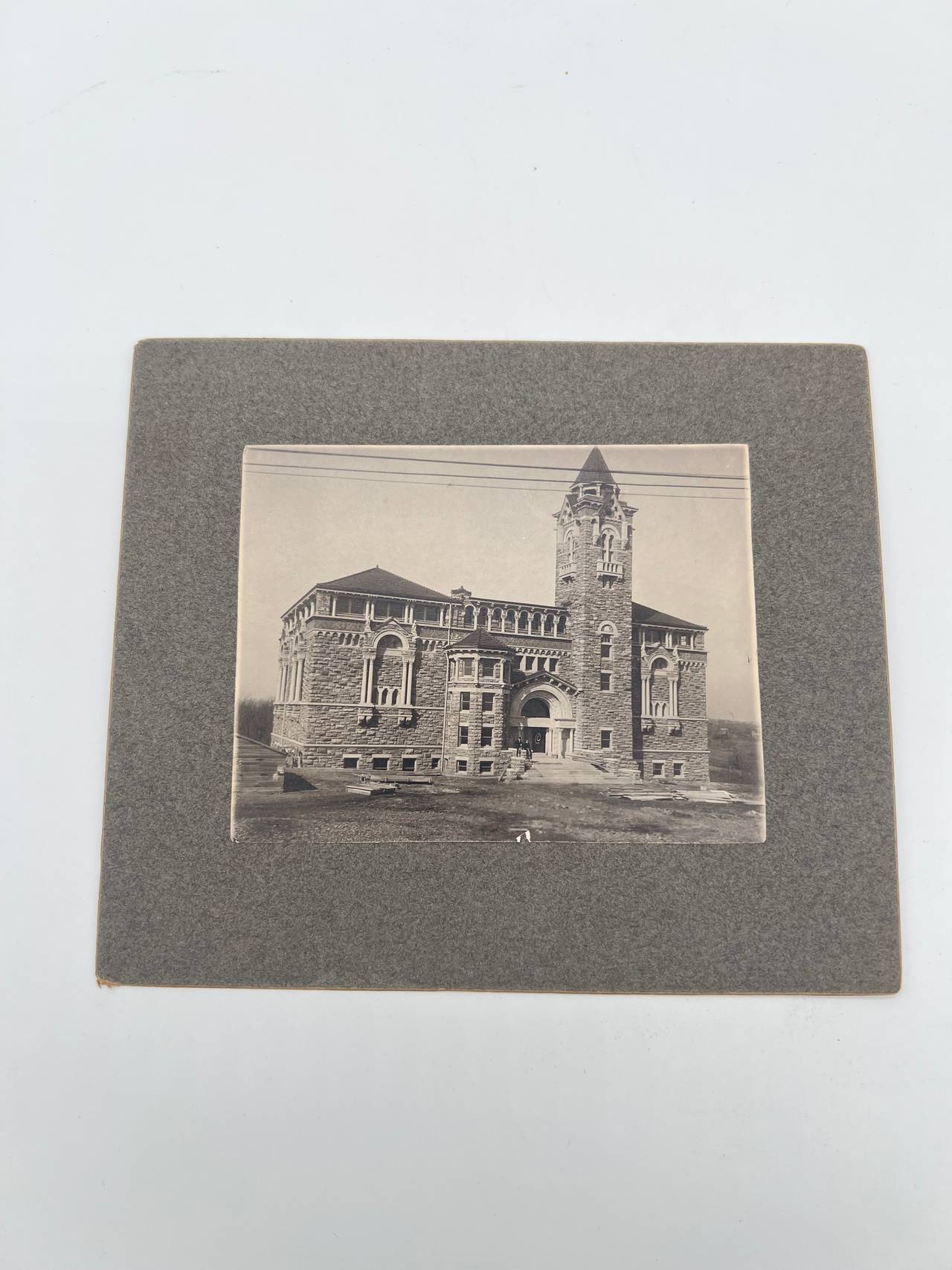 Antique Mounted Photographs of Large Institutional Buildings early 20th century.