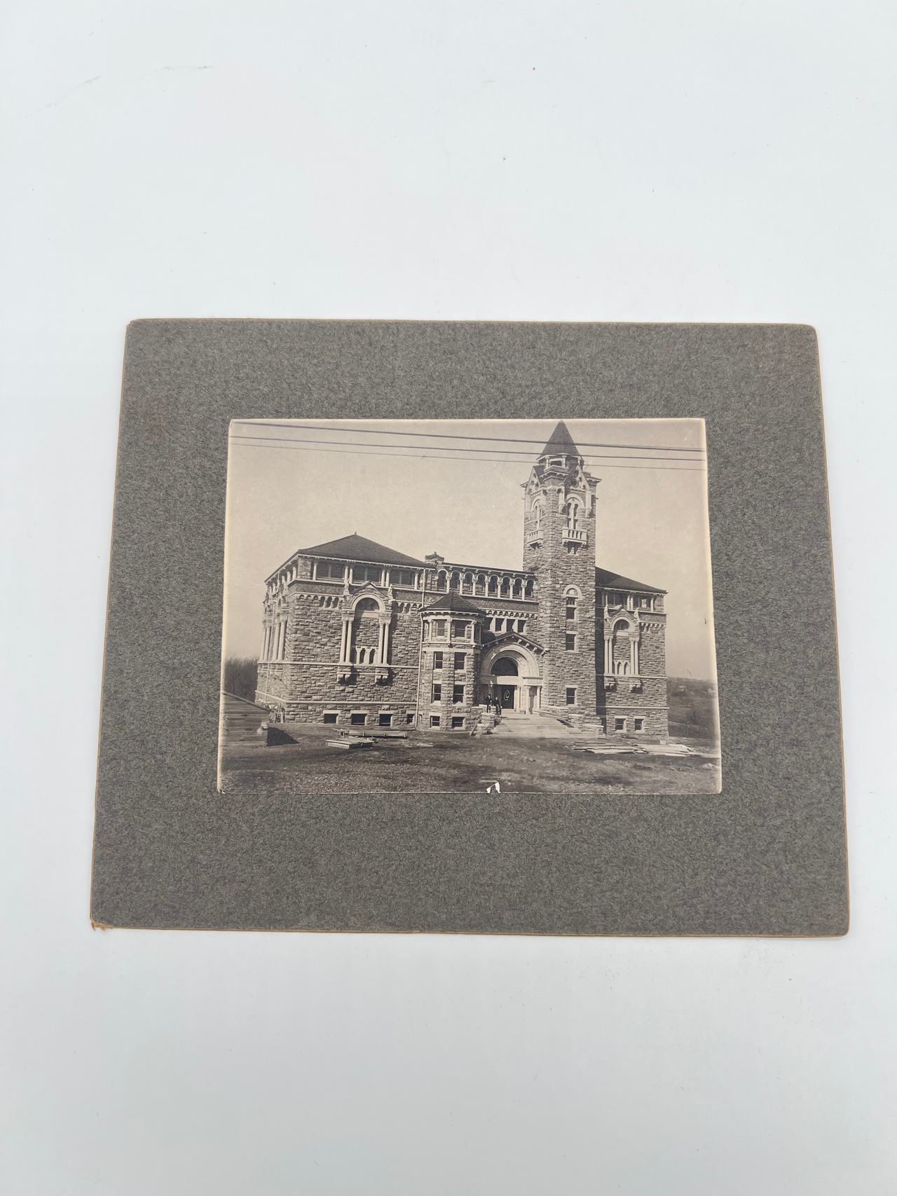 Antique Mounted Photographs of Large Institutional Buildings early 20th century.