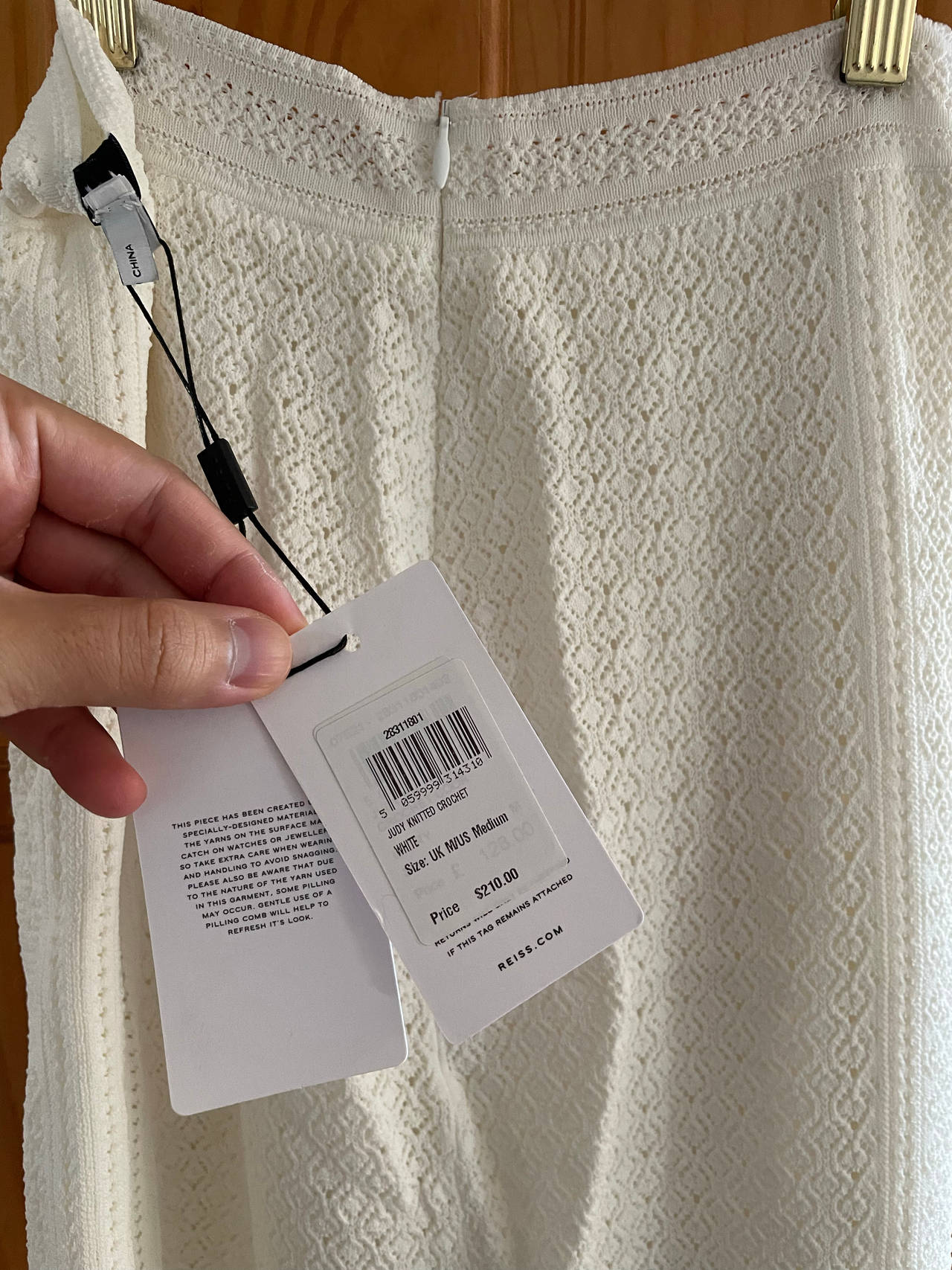 Reiss White Lace Skirt