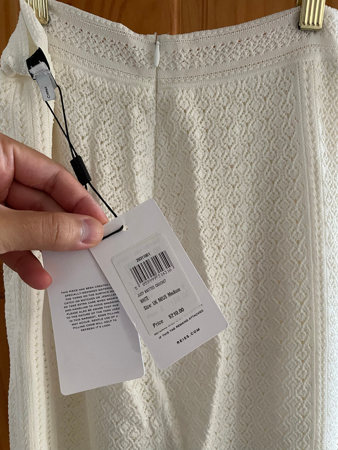 Reiss White Lace Skirt
