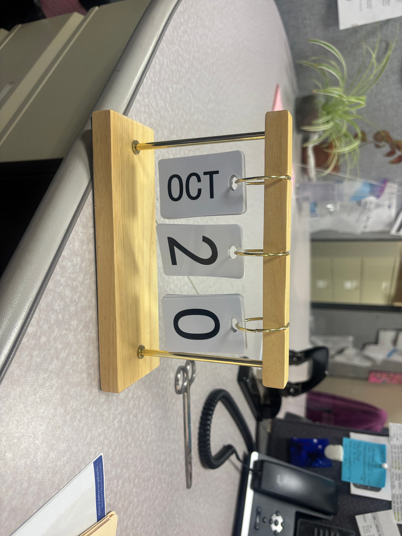 Wooden Perpetual Flip Desk Calendar