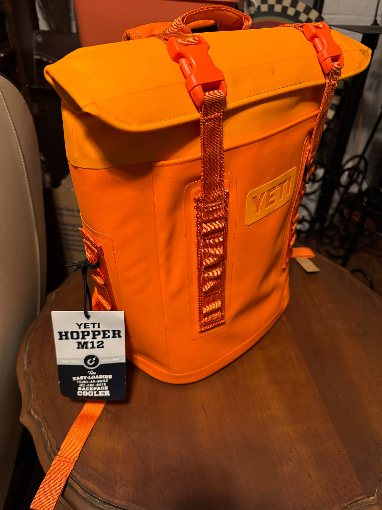 YETI Hopper M12 Soft Backpack Cooler in RARE King Crab Orange
