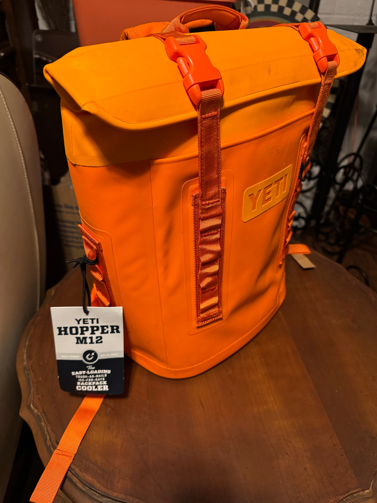 YETI Hopper M12 Soft Backpack Cooler in RARE King Crab Orange