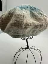 Handmade Crochet Linen Beret - Image 1