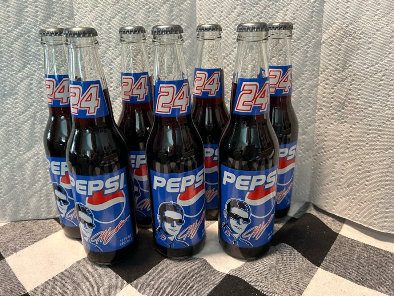 Vintage Jeff Gordon Pepsi Glass Bottles