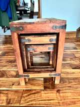 Rustic Sheesham Nesting Tables set of 3 - Image 5