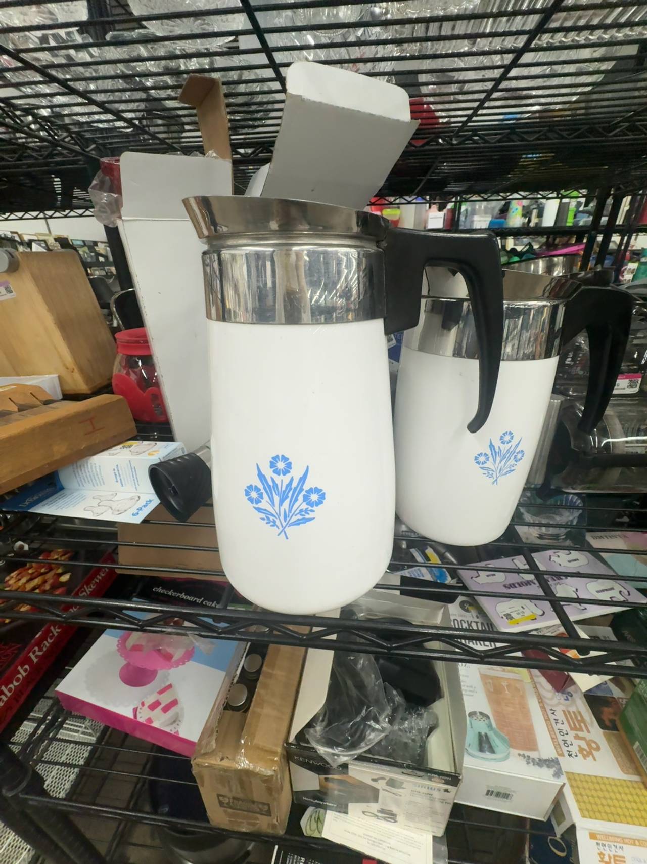 CorningWare Cornflower Blue 9-Cup Stovetop Coffee Percolator