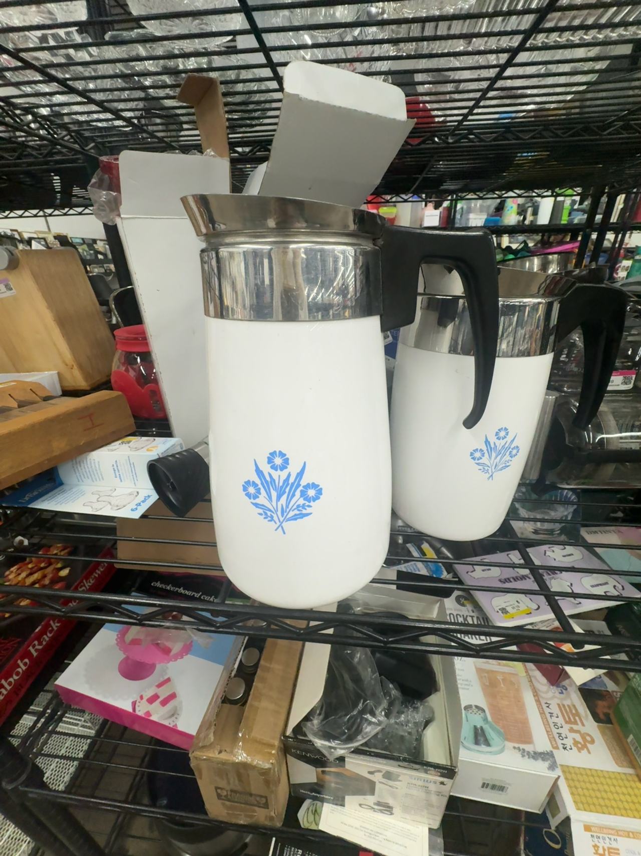 CorningWare Cornflower Blue 9-Cup Stovetop Coffee Percolator