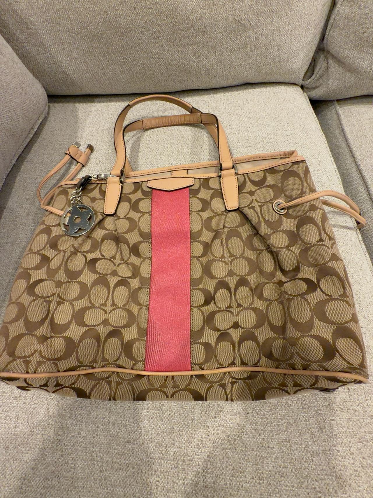 Coach Signature Drawstring Tote