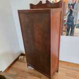 Antique Wood Display Cabinet with Glass Door and Drawers - Image 6