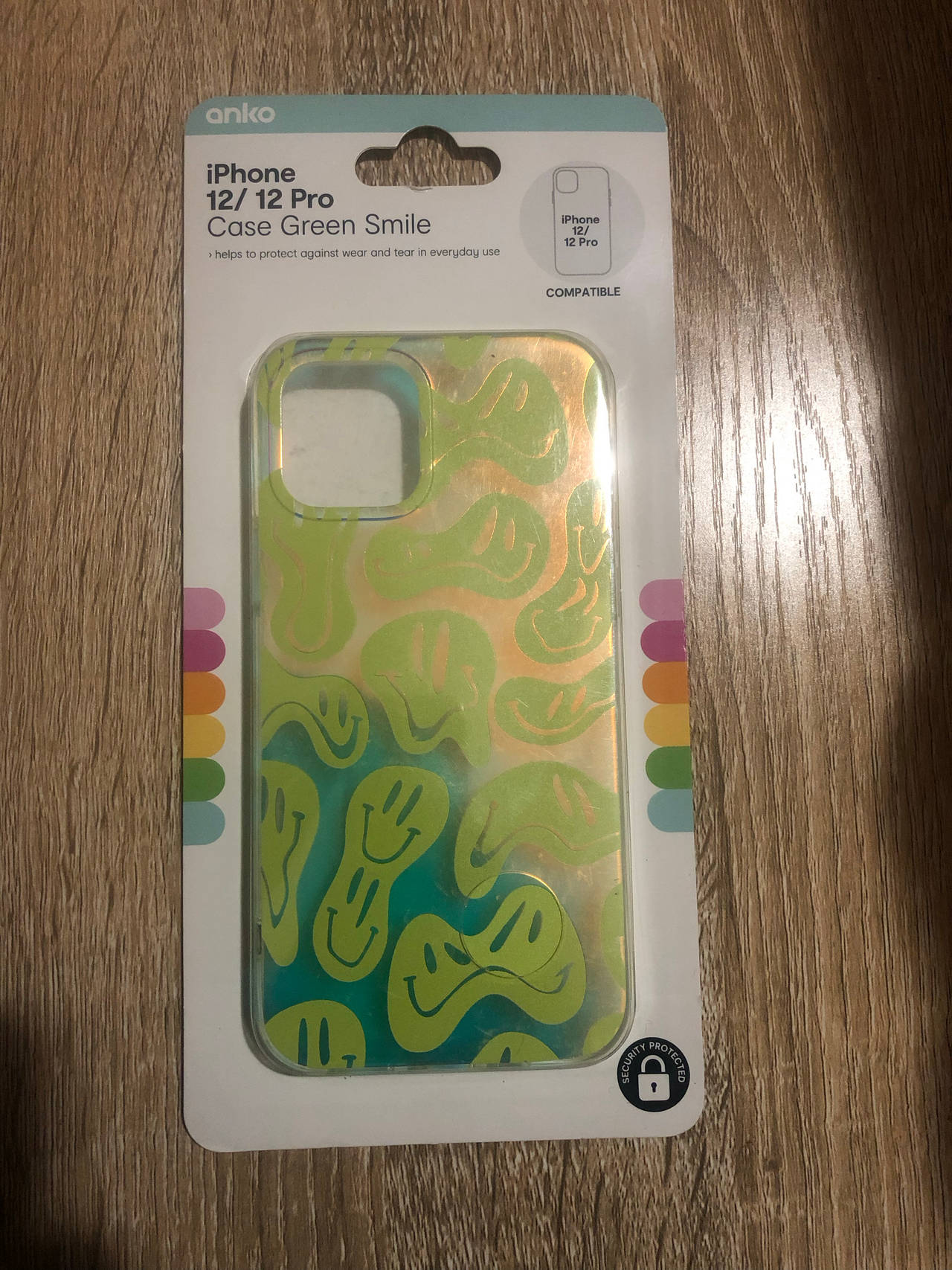 Anko iPhone 12/12 Pro Case Green Smile