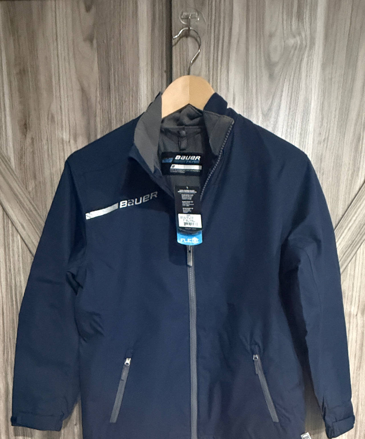 Bauer Flex Full Zip Jacket Navy Blue Size youth small