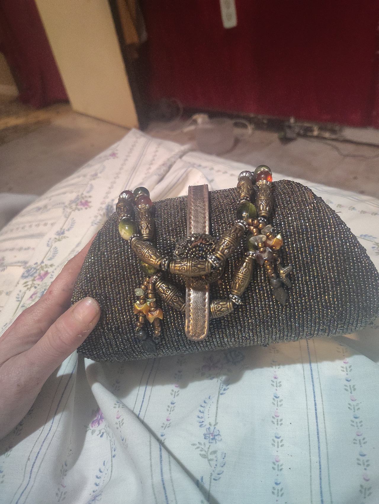 Mary Frances look a like Beaded Evening Clutch Bag