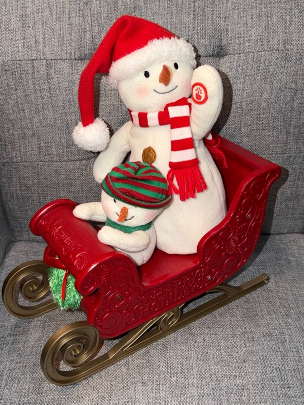 Hallmark Jingle Pals Twinkling Sleigh Ride Snowman 2016