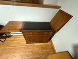 Vintage Wooden Flip Top Server Buffet Cabinet - Image 5