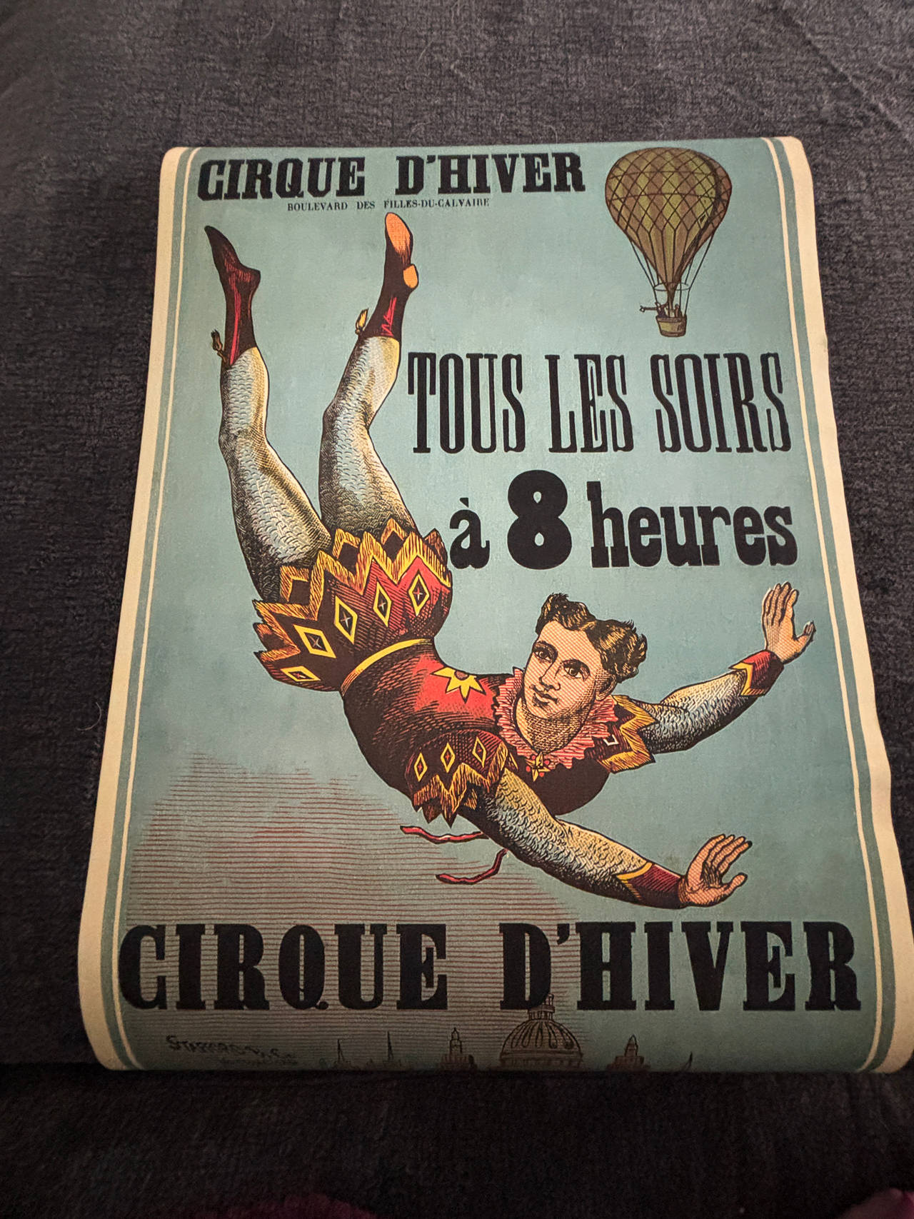 Vintage French Circus Poster Reproduction 16 x 24 