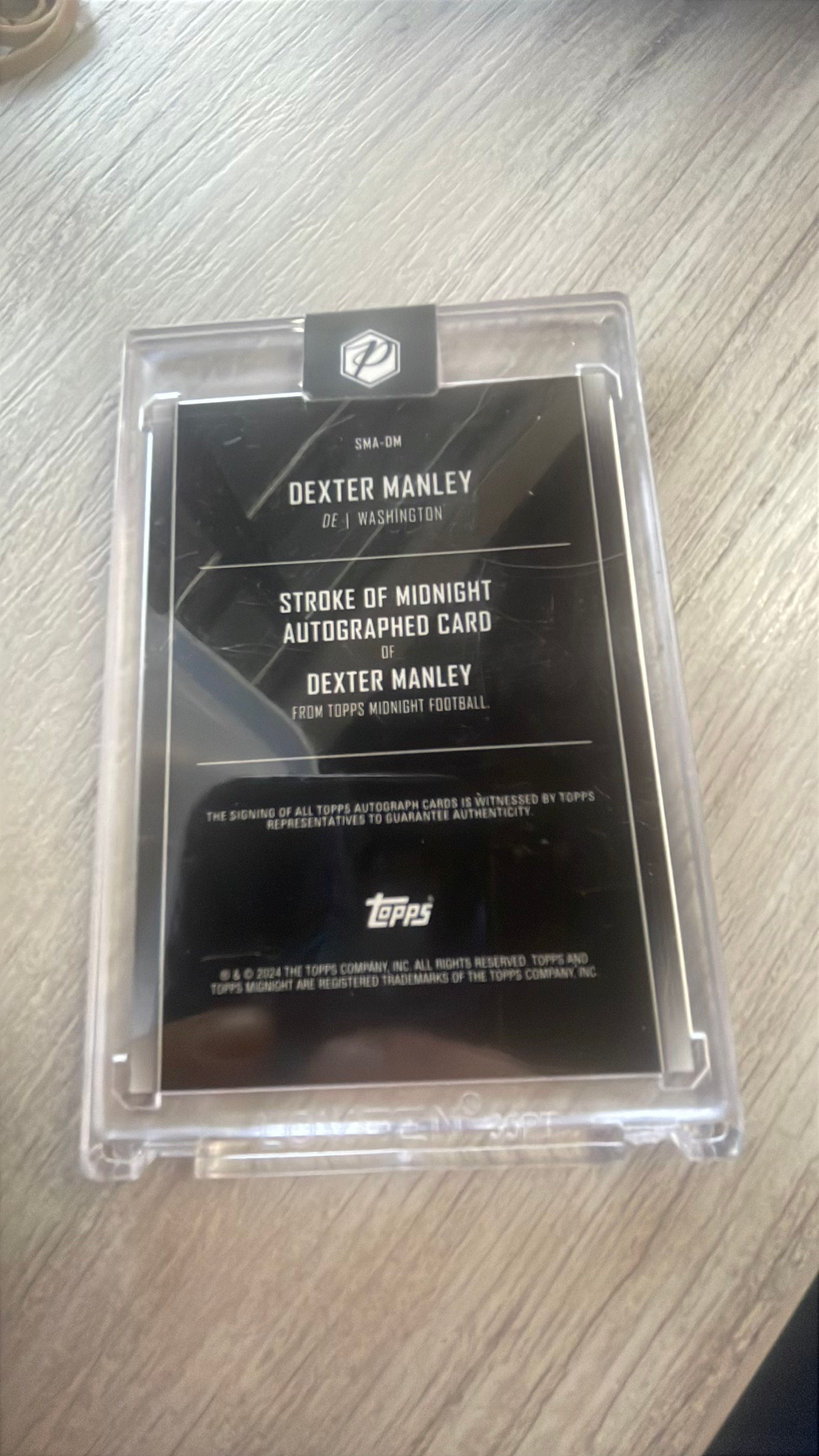 Topps Dexter Manley Autograph Card Composite Chrome - Image 2