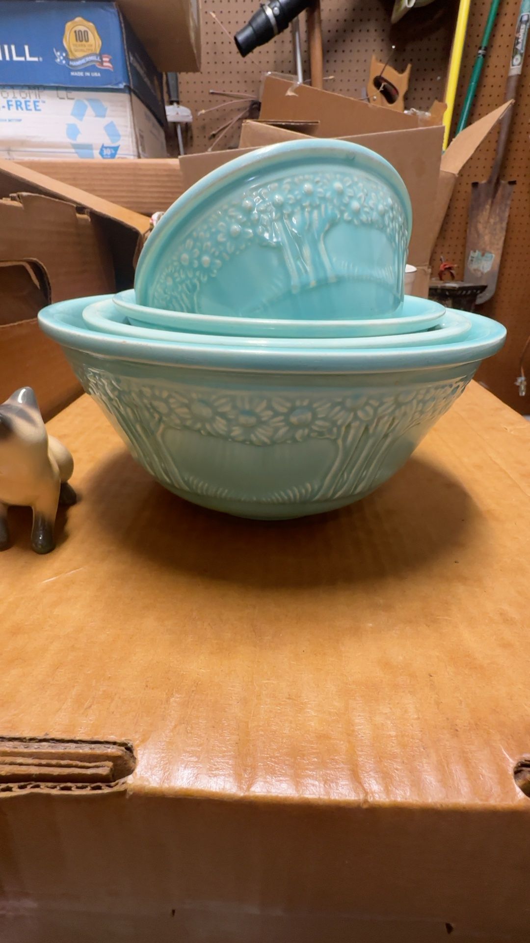 Homer Laughlin Apple Tree Mixing Bowl Set (4)