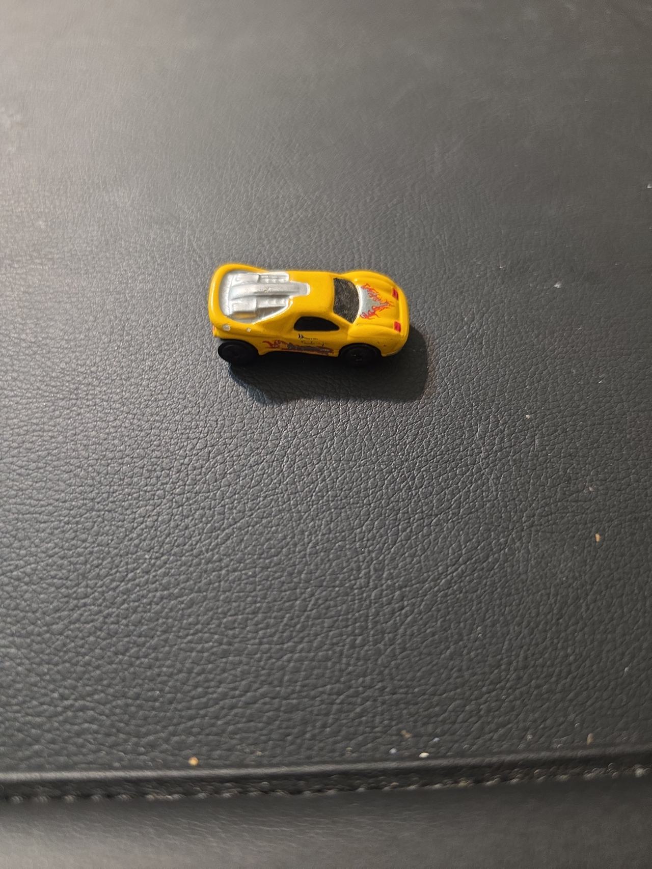 Micro Machines Yellow Race Car with Flames