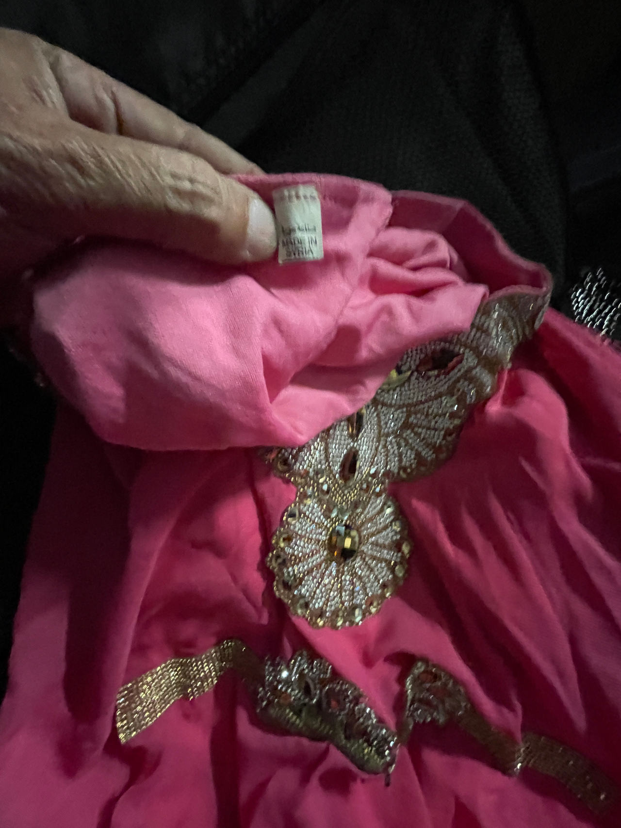 Embroidered Pink Saree