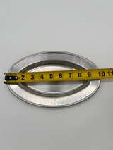2 Vintage HALCO Japan 18-8 Stainless Steel Oval Serving Platters Relish Dishes - Image 2