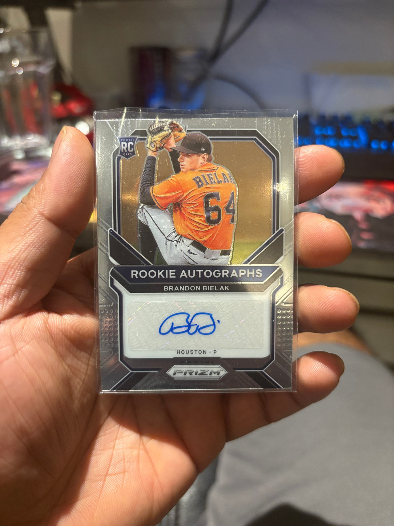 2021 Panini Prizm Rookie Autographs Brandon Bielak Baseball Card