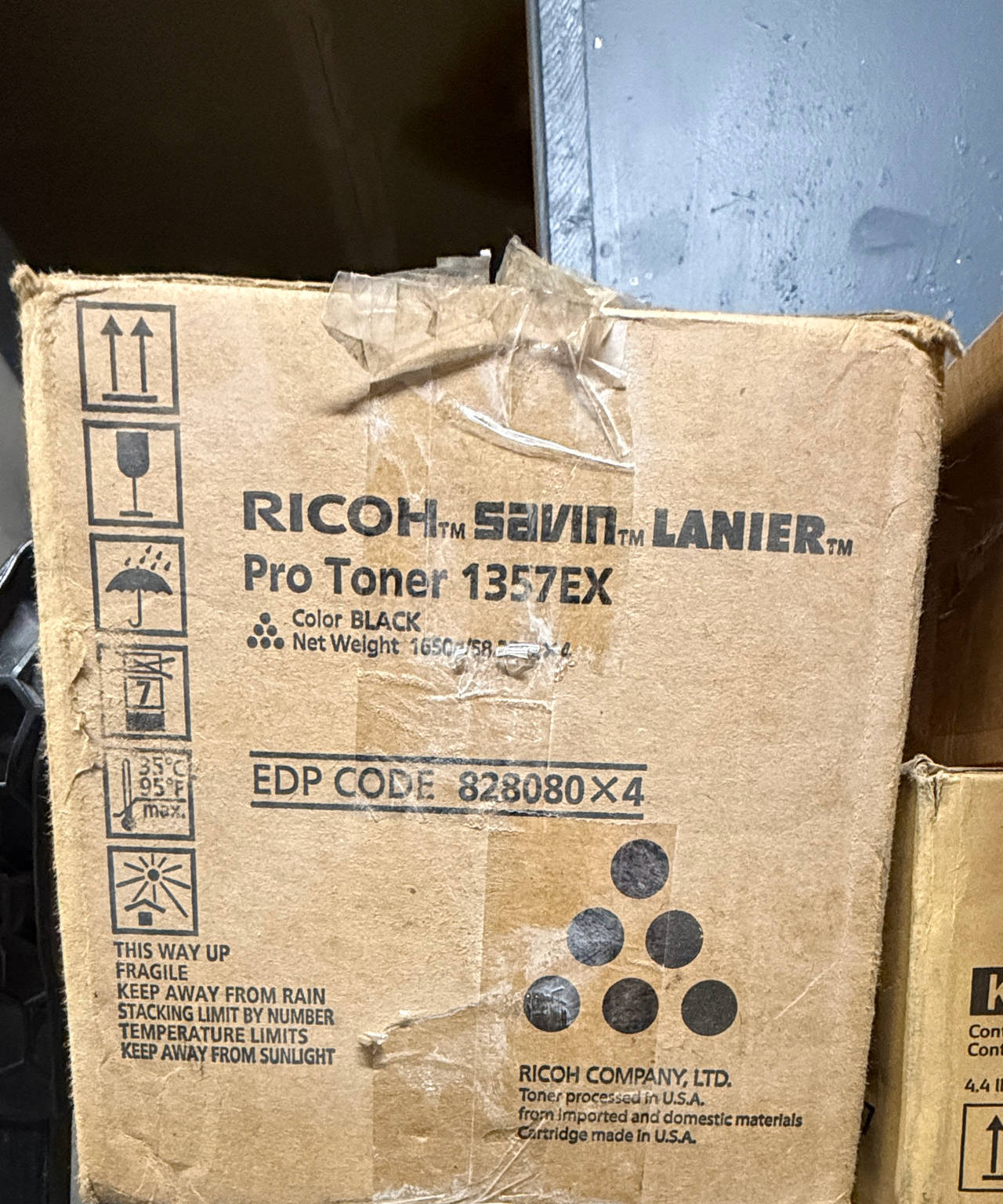 Ricoh Pro Toner 1357EX Black (Case of 4)