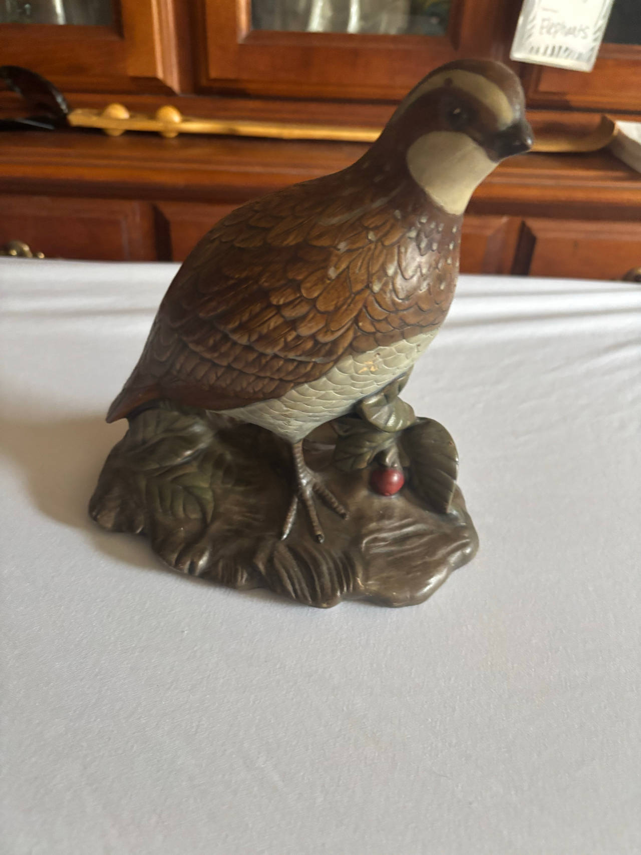 Porcelain Quail Figurine