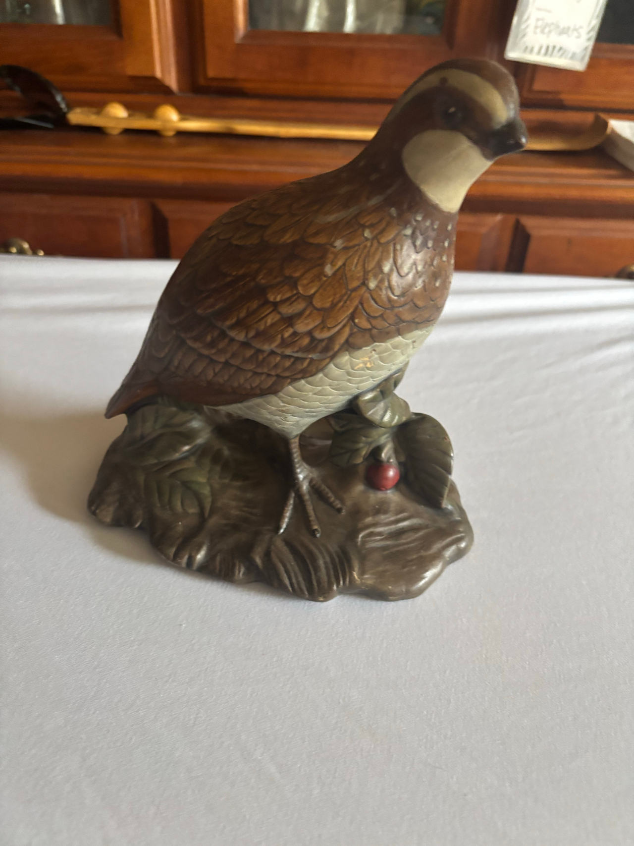 Porcelain Quail Figurine