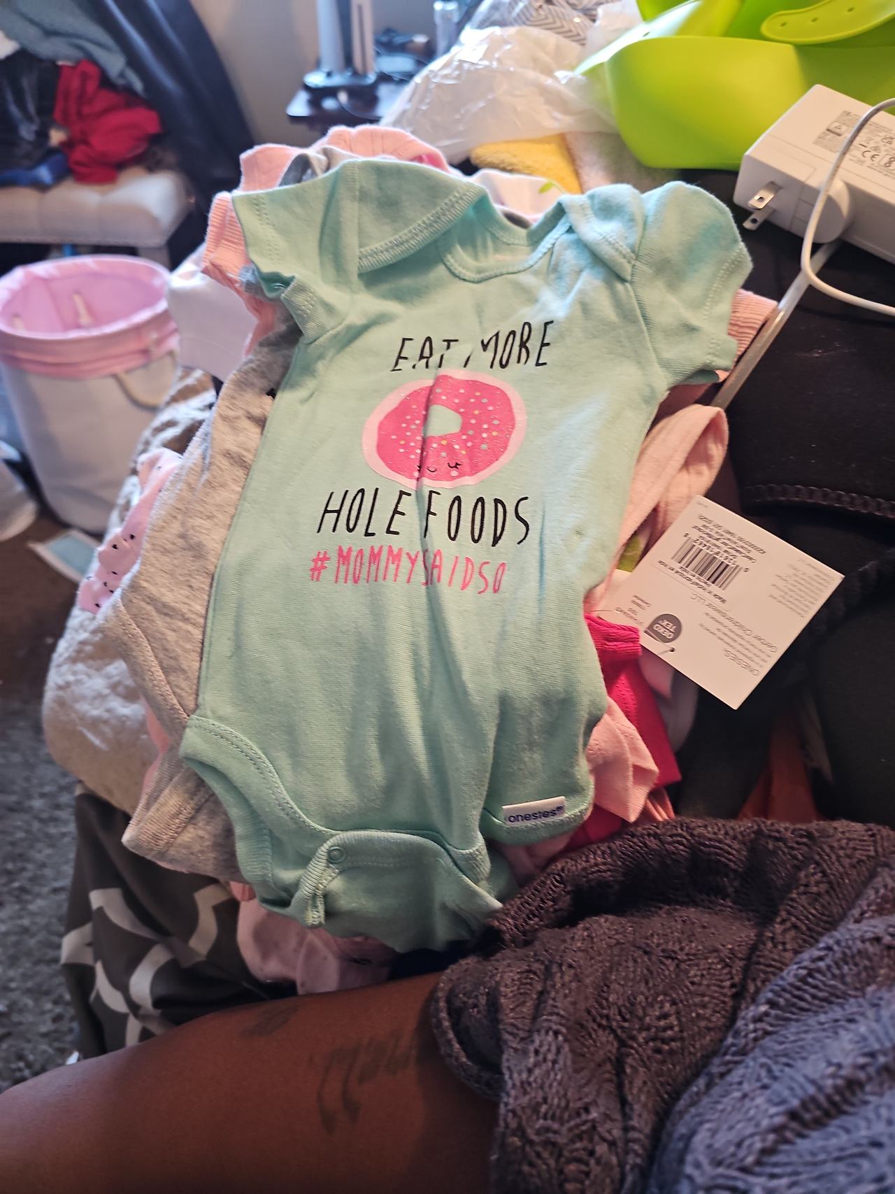 Gerber Eat More Hole Foods Donut Onesie