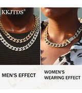 KKJTDS 12mm Iced Prong Miami Cuban Link Chain Necklace - Image 3