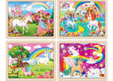 SYNARRY Large Unicorn Princess Fairy Wooden Puzzles for Girls Gift Box - Image 2