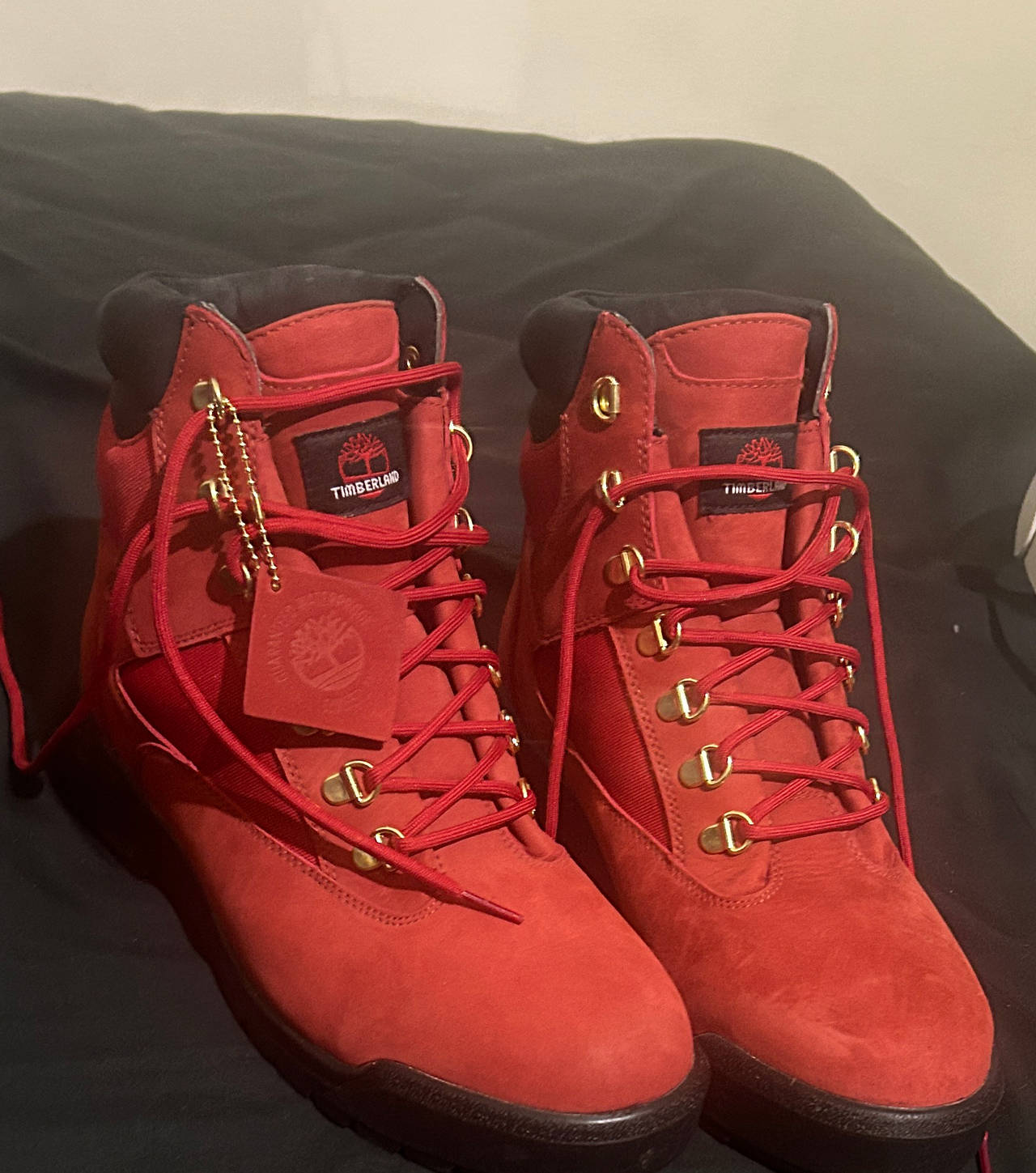 Timberland 6-Inch Field Boot Red Canvas/Nubuck