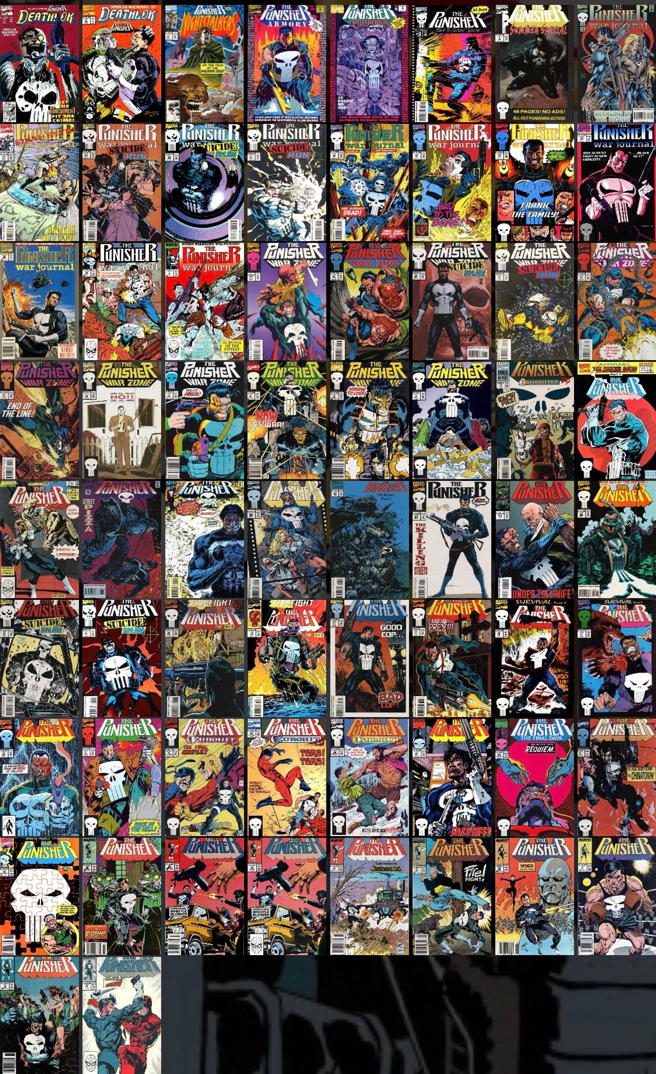 Marvel Punisher Comic Book Lot