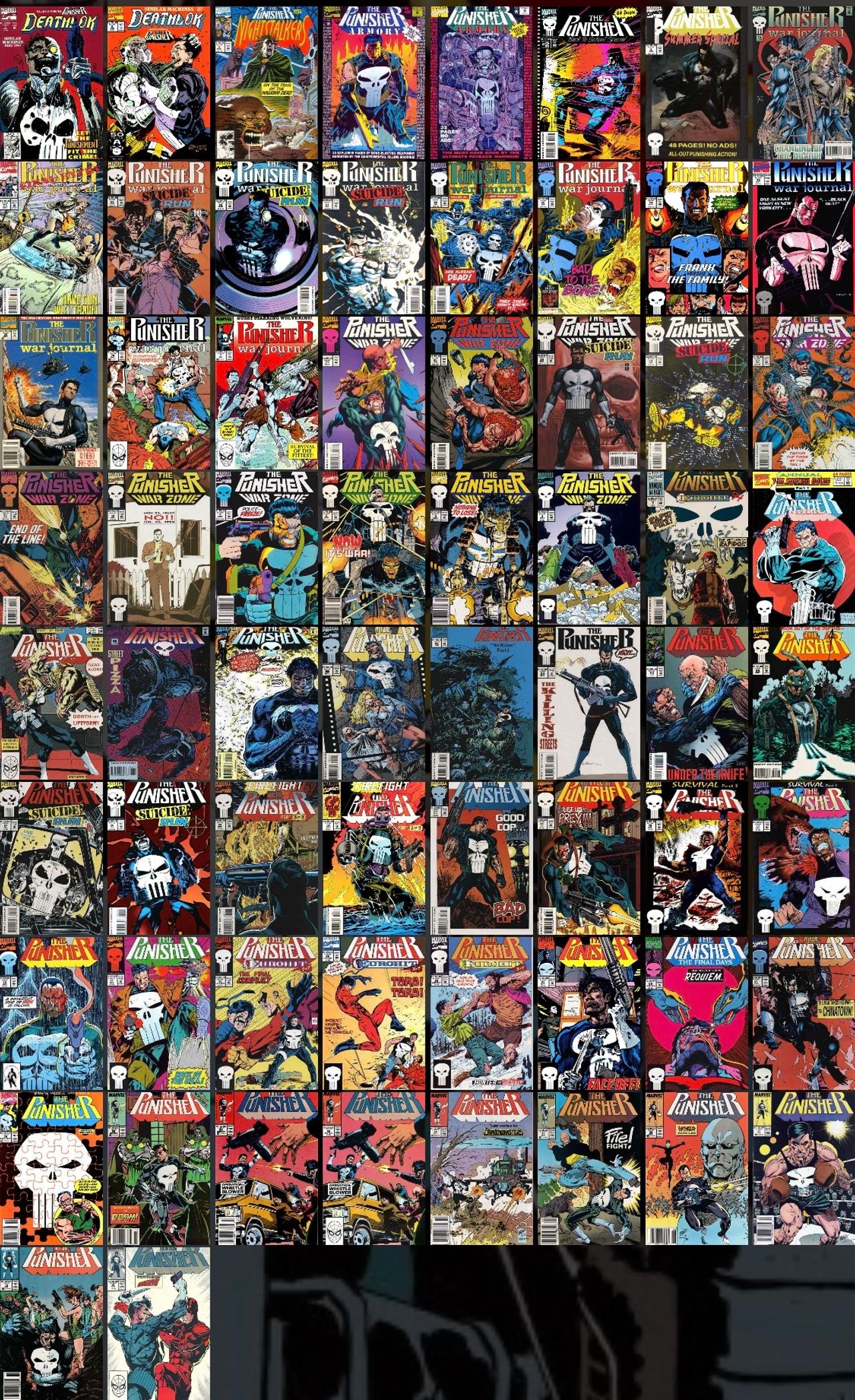 Marvel Punisher Comic Book Lot