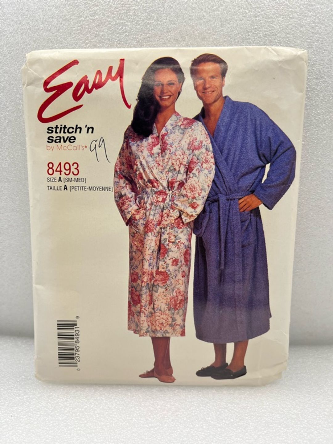 McCall's Easy 9614 Stitch 'N Save Unisex Robe Sewing Pattern