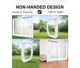 Aluminum Sliding Glass Patio Door White Handle Set WITHOUT Mortise Lock - Image 6