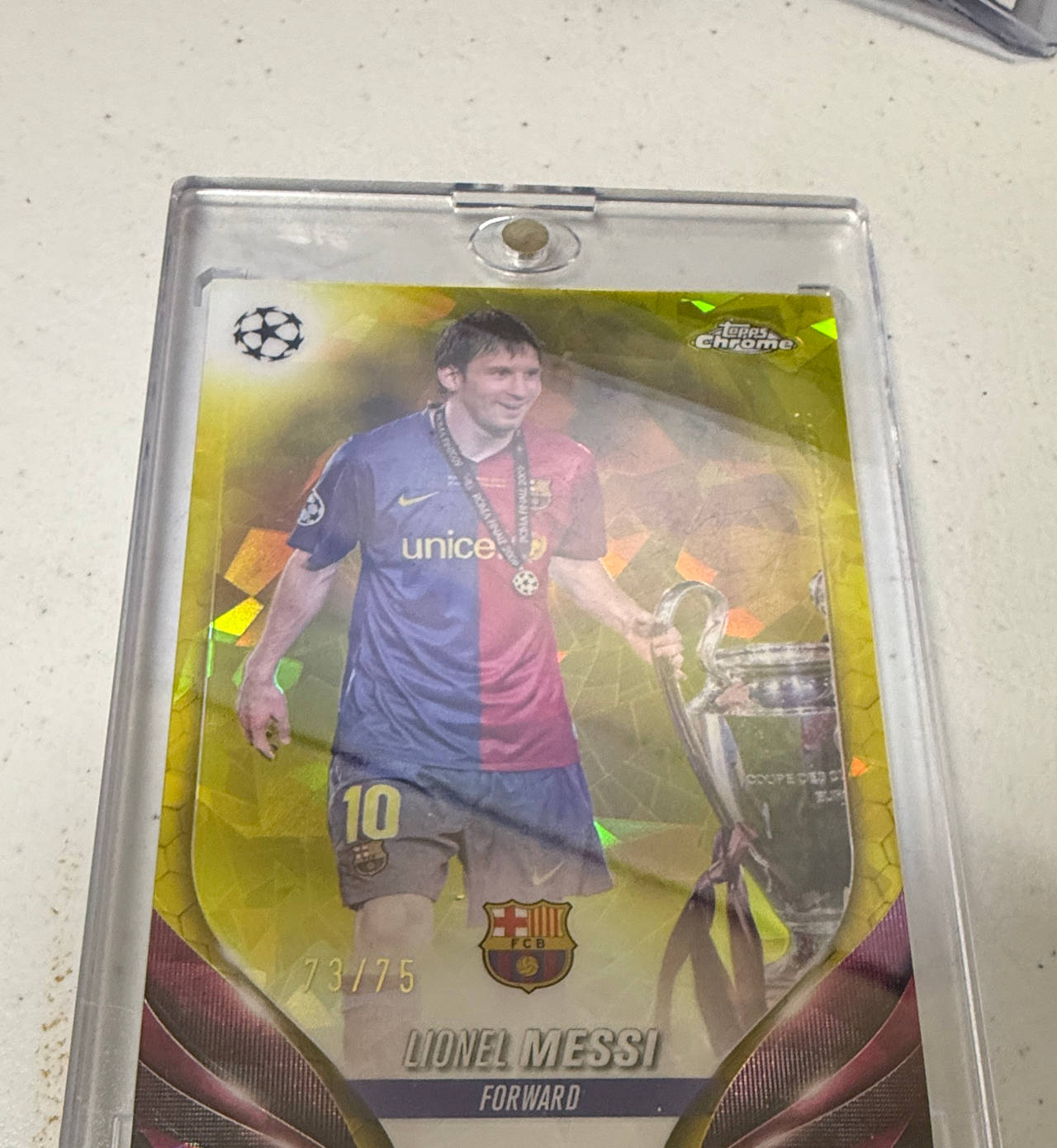 2024 Topps Chrome Sapphire Lionel Messi Gold /75