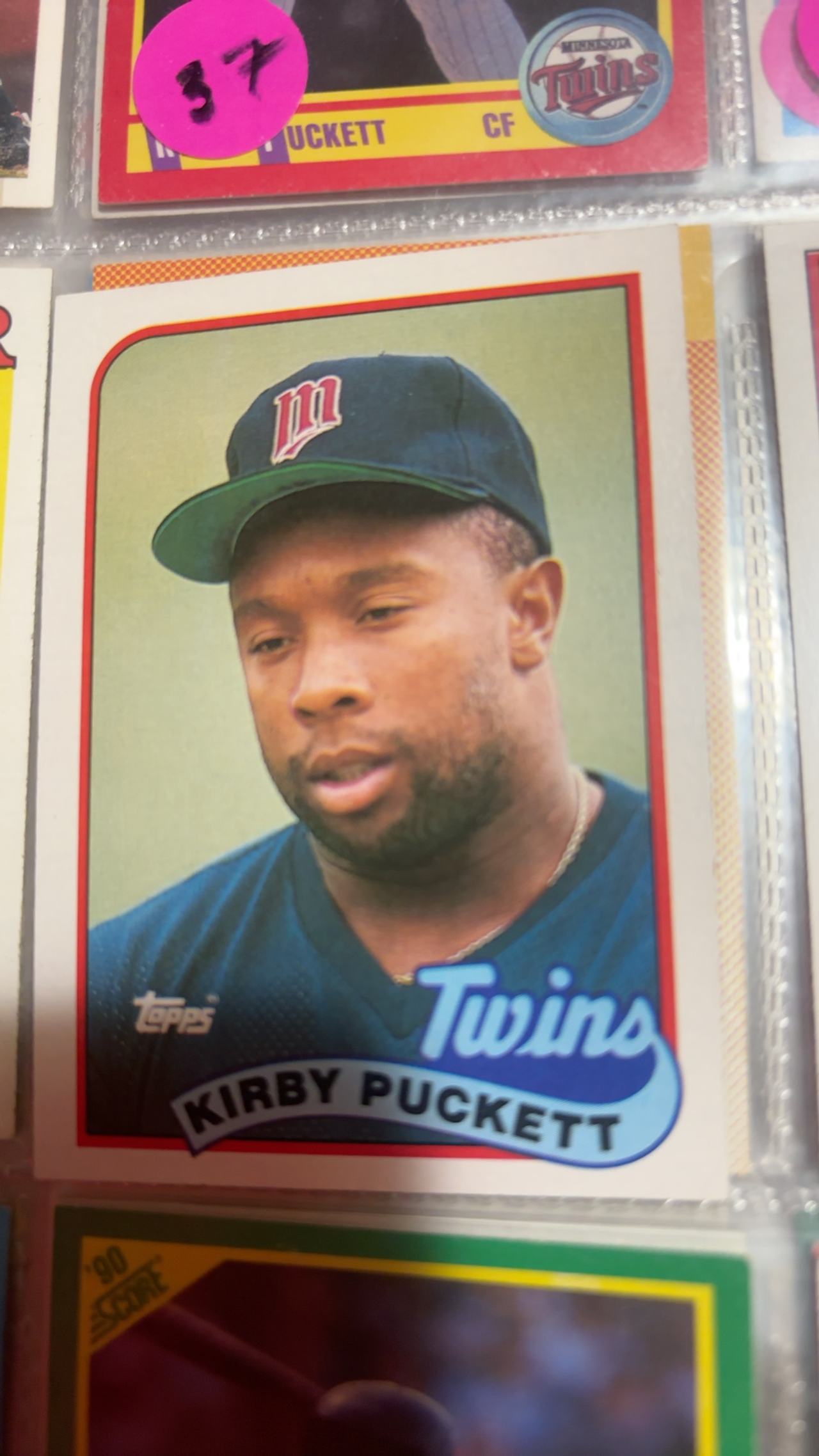Topps Kirby Puckett 1989 #650 Error Card