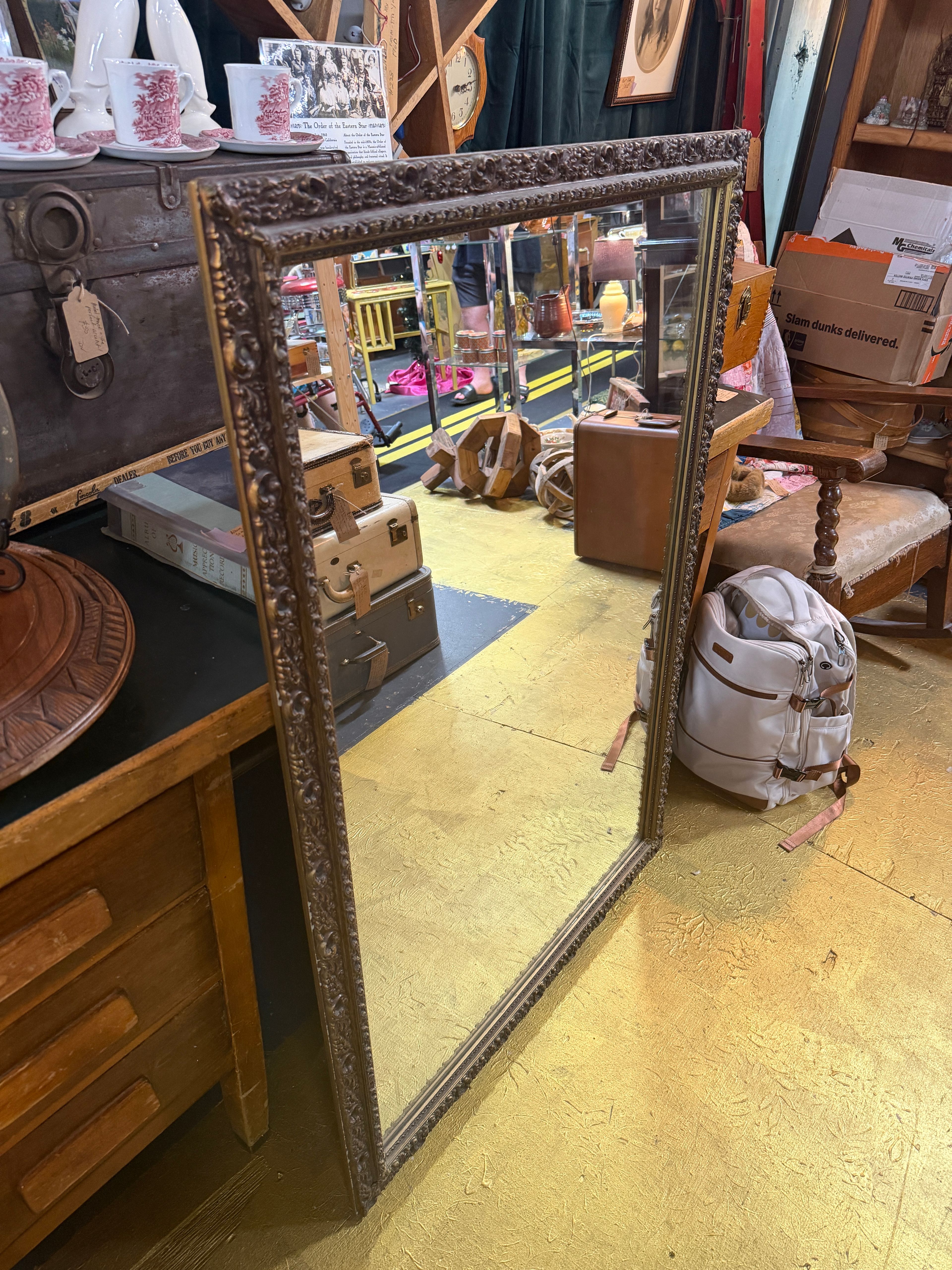 Very Large Ornate Gold Framed Wall Mirror - Junkee Reno - Image 3