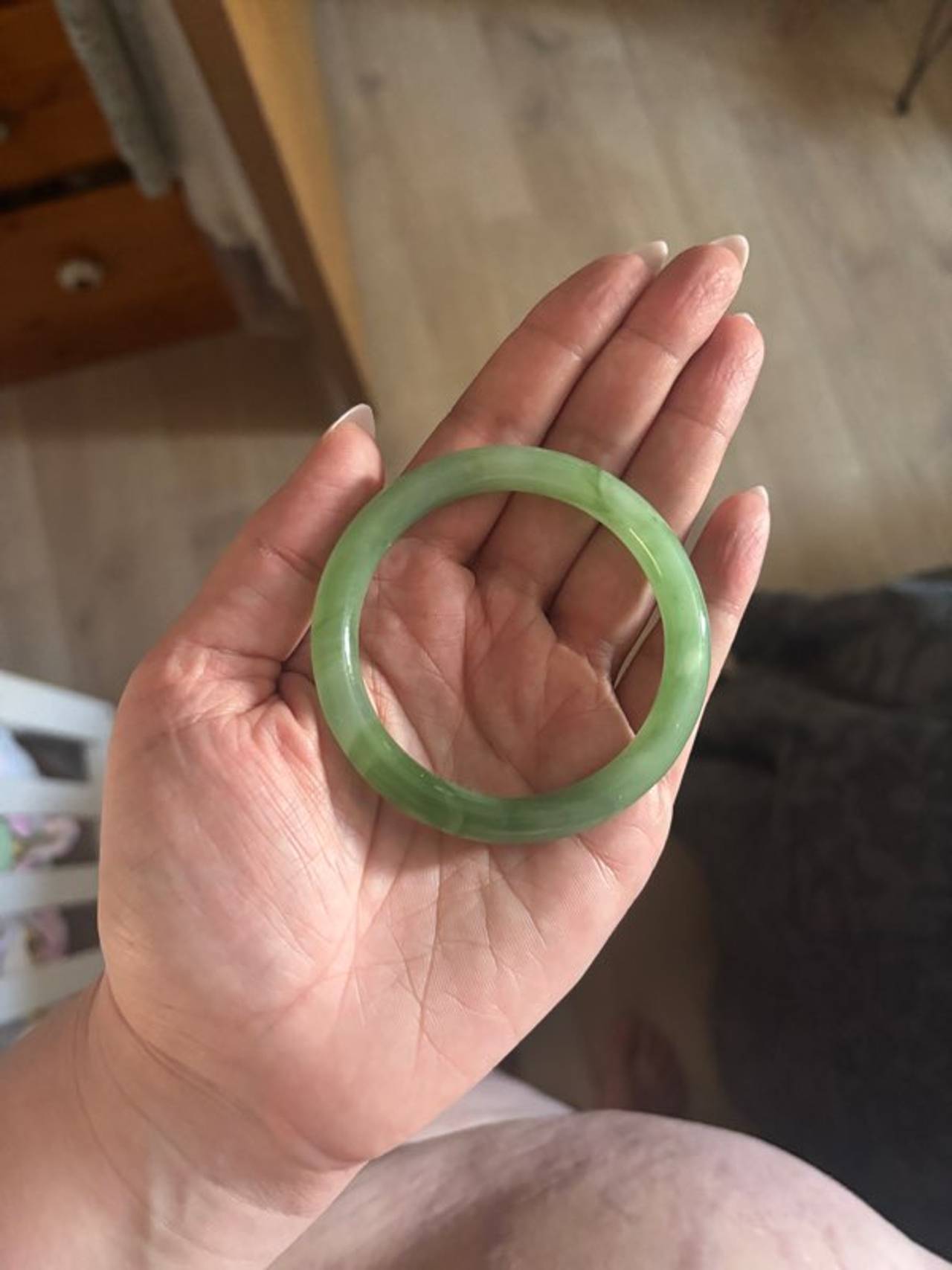 Green Jade Bangle Bracelet