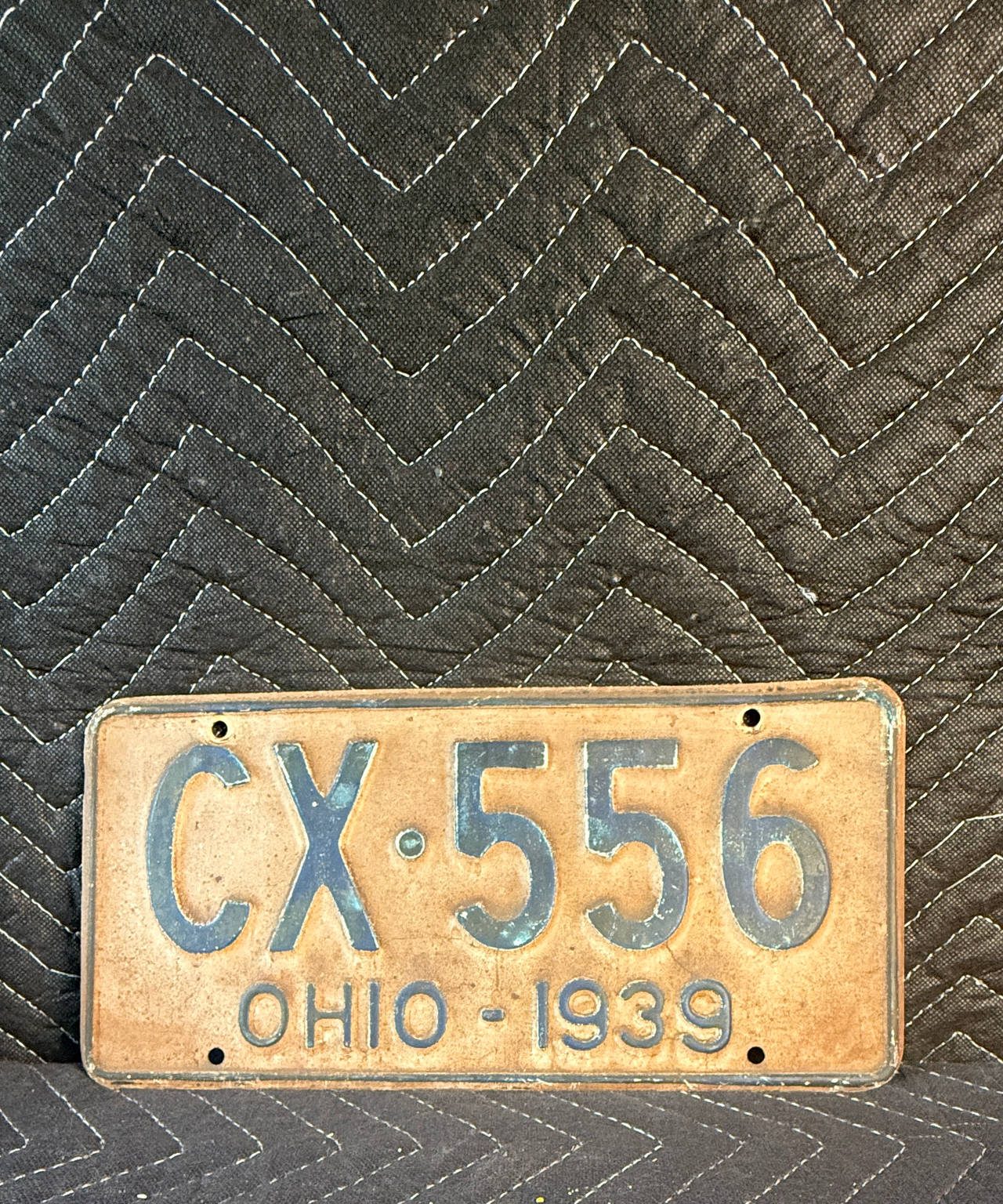 1939 Ohio License Plate CX-556