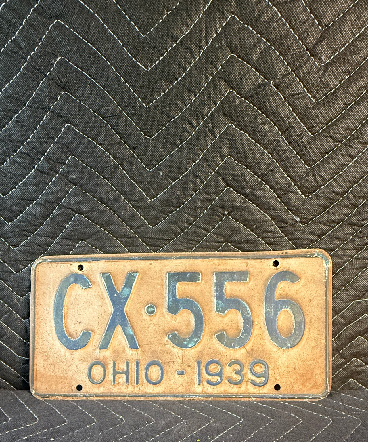 1939 Ohio License Plate CX-556